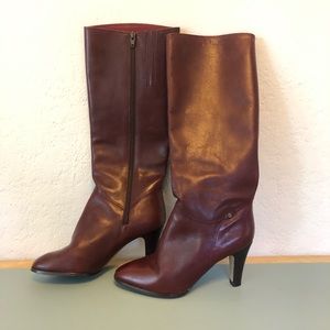 Vintage Etienne Aigner Oxblood knee boots